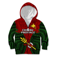 (Custom Personalised) Papua New Guinea Kid Hoodie Chimbu Province Mix Coat Of Arms Polynesian Art LT14 - Polynesian Pride