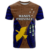 Papua New Guinea T Shirt Manus Province Mix Coat Of Arms Polynesian Art LT14 Brown - Polynesian Pride