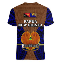 Papua New Guinea Women V Neck T Shirt Manus Province Mix Coat Of Arms Polynesian Art LT14 - Polynesian Pride