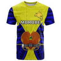 Papua New Guinea T Shirt Morobe Province Mix Coat Of Arms Polynesian Art LT14 Yellow - Polynesian Pride