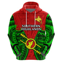 Papua New Guinea Hoodie Southern Highlands Province Mix Coat of Arms Polynesian Art LT14 - Polynesian Pride