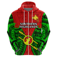 Papua New Guinea Hoodie Southern Highlands Province Mix Coat of Arms Polynesian Art LT14 - Polynesian Pride