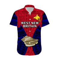 (Custom Personalised) Papua New Guinea Hawaiian Shirt West New Britain Province Mix Coat Of Arms Polynesian Art LT14 - Polynesian Pride