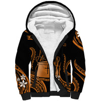 Tokelau Sherpa Hoodie Tokelauan Tatau With Badge Gold LT14 Unisex Gold - Polynesian Pride