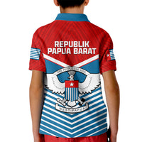 West Papua Kid Polo Shirt Coat Of Arms And Morning Star Flag LT14 - Polynesian Pride