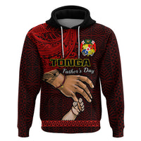 Tonga Fathers Day Hoodie Black Tongan Ngatu I Love You Dad LT14 Zip Hoodie Black - Polynesian Pride