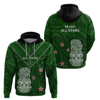 Aotearoa Rugby Hoodie All Stars New Zealand Tiki Maori LT14 Pullover Hoodie Green - Polynesian Pride