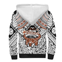 Fiji Tanoa Sherpa Hoodie Kava Bowl Fijian Tapa Brown Pattern LT14 - Polynesian Pride