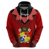 Tonga Heilala Flowers Hoodie Tongan Ngatu Black Special Verison LT14 - Polynesian Pride