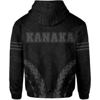 Polynesian Kakau Kanaka Map Hawaii Zip Hoodie Sport Style Version 2.0 Gray - Polynesian Pride