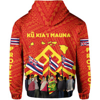 Polynesian Protectors Mauna Kea Flag of Hawaii Hoodie - Polynesian Pride