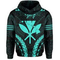 Polynesian Kakau Kanaka Map Hawaii Hoodie Sport Style Version 2.0 Turquoise - Polynesian Pride