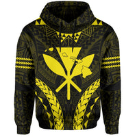Polynesian Kakau Kanaka Map Hawaii Hoodie Sport Style Version 2.0 Yellow - Polynesian Pride