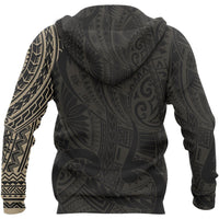 Maori Wolf Hoodie, New Zealand Maori Tattoo Pullover Hoodie - Polynesian Pride