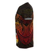 Tonga T Shirt Tonga Coat of Arms Red Manta Ray - Polynesian Pride