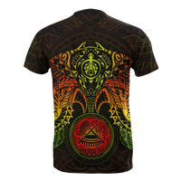American Samoa T Shirt American Samoan Seal Reggae Turtle Manta Ray - Polynesian Pride