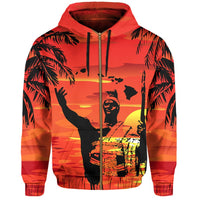 Hawaii Summer King Sunset Hoodie (Zip up) - Polynesian Pride