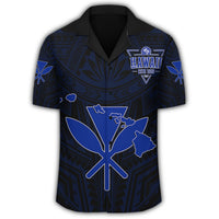 Kanaka Map Polynesian Hawaiian Shirt - Blue Heart - AH - Polynesian Pride