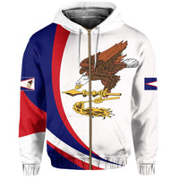American Samoa Hoodie (Zip up) Arch Style - Polynesian Pride
