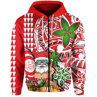 Hawaii Mele Kalikimaka Santa Claus Beach Hoodie LT6 - Polynesian Pride