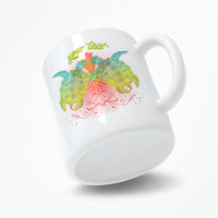 (Personalised) Hawaii Turtle Couple Plumeria Valentine Pattern Mug - Bond Style - AH - Polynesian Pride