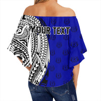(Personalised) Hawaii - Moanalua High Tribal Kakau Off Shoulder Waist Wrap Top AH - Polynesian Pride