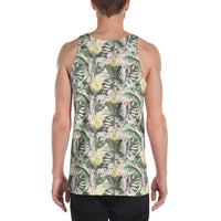Tropical Jungle Parrots And Flamingos Hawaii Men's Tank Top AH - Polynesian Pride