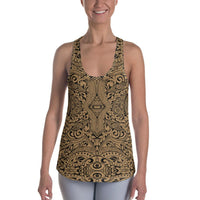 Polynesian Culture Gold Hawaii Women's Racerback Tank Top Art - Polynesian Pride