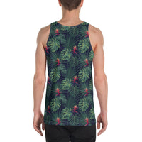 Tropical Monstera Leaf Green Hawaii Men's Tank Top AH - Polynesian Pride