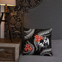 Tonga Polynesian Pillow - White Plumeria - Polynesian Pride