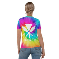 Hawaiian Kanaka Womens T Shirt Tie Dye - Polynesian Pride