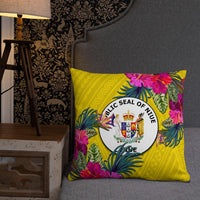 Niue Polynesian Pillow - Hibiscus Surround - Polynesian Pride