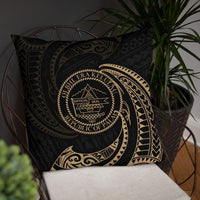 Palau Polynesian Basic Pillow - Gold Tribal Wave - Polynesian Pride