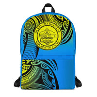 Palau Polynesian Backpack - Tattoo Pattern Blue - Polynesian Pride