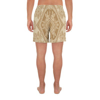 Polynesian Plumeria Mix Gold Men's Athletic Long Shorts - Polynesian Pride