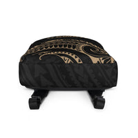 Hawaii Polynesian Backpack - Gold Tribal Wave - Polynesian Pride