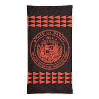 Hawaii Bandana Kakau Polynesian Coat Of Arms Neck Gaiter - Orange 1psc - Polynesian Pride