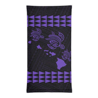 Hawaii Bandana Kakau Polynesian Three Turtle Map Neck Gaiter - Purple - Polynesian Pride