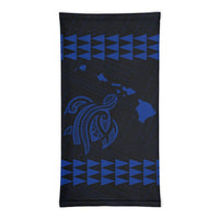 Hawaii Bandana Kakau Polynesian Turtle Map Neck Gaiter - Blue - Polynesian Pride