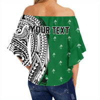 (Personalised) Hawaii - Molokai High Tribal Kakau Off Shoulder Waist Wrap Top AH - Polynesian Pride