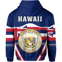Hawaii Coat of Arms Zip Hoodie Line Sport - Polynesian Pride