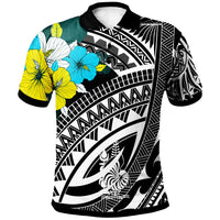 New Caledonia Polo Shirt Polynesian Pattern Black Color Unisex Black - Polynesian Pride