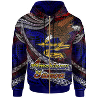 American Samoa Hoodie Custom American Samoa Eagle With Polynesian Patterns Hoodie LT10 - Polynesian Pride