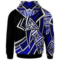 Palau Hoodie Tribal Flower Special Pattern Blue Color - Polynesian Pride