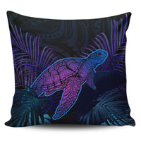 hawaiiPillow Cover - Hawaii Turtle And Palm Polynesian Retrospective - Polynesian Pride