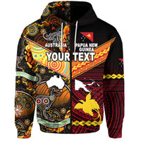 Custom Papua New Guinea Australia Aboriginal Zip Hoodie Together LT8 - Polynesian Pride