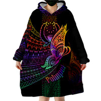 Pohnpei Polynesian Butterfly Style Wearable Blanket Hoodie LT9 - Polynesian Pride