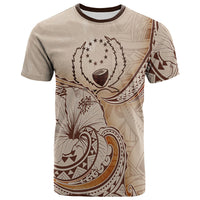 Pohnpei T Shirt Hibiscus Flowers Vintage Style Unisex Black - Polynesian Pride