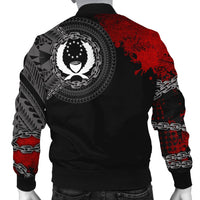 Pohnpei Polynesian Personalised Men's Bomber Jacket - Polynesian Chain Style - Polynesian Pride