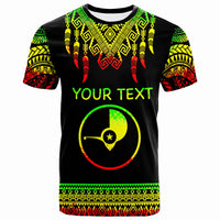 Yap Custom T Shirt Tooth Shaped Necklace Pattern Reggae Unisex Reggae - Polynesian Pride